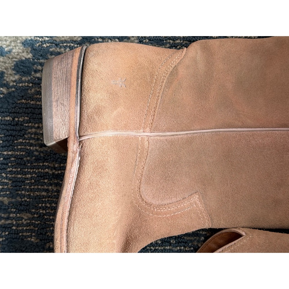 Frye Billy Tan Suede Western Cowboy Boots Womens 8.5B 3470020-BGM - Picture 2 of 5